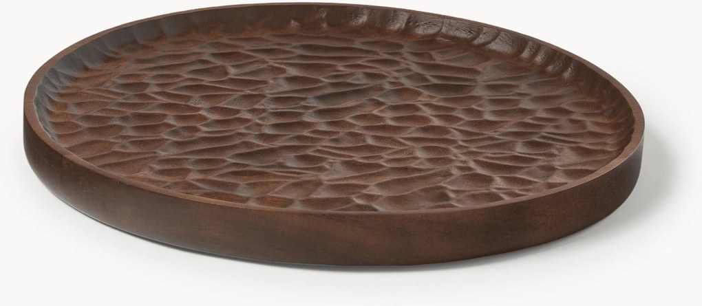 Tabuleiro decorativo de madeira de acácia Camila, Ø 35 cm