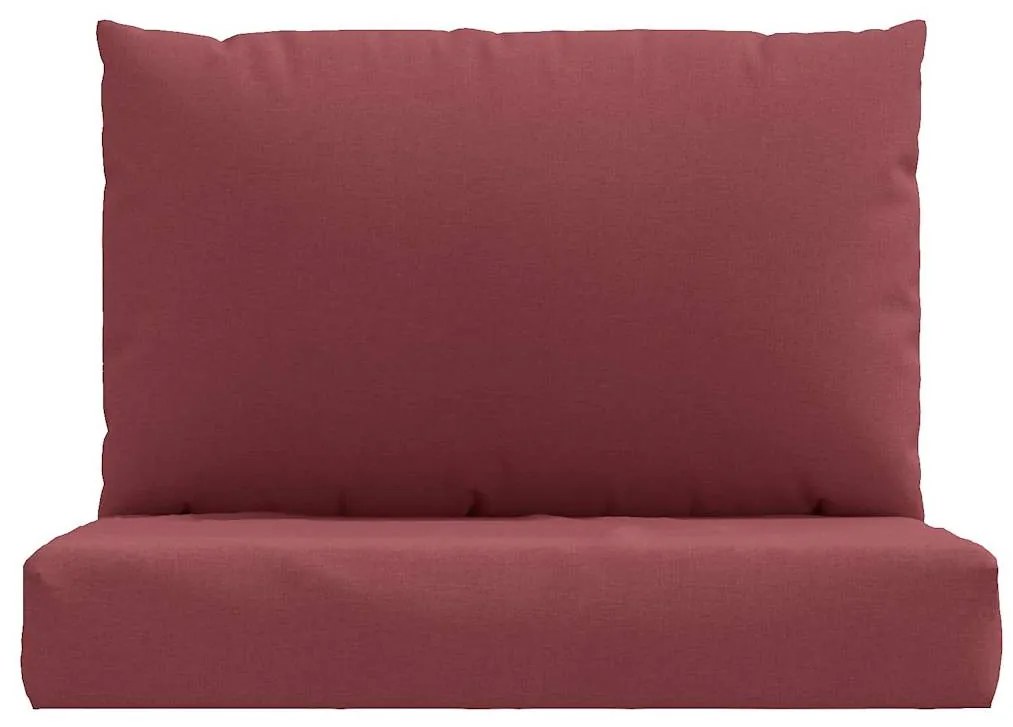 Almofadões de paletes 2 pcs mesclado tecido vermelho tinto