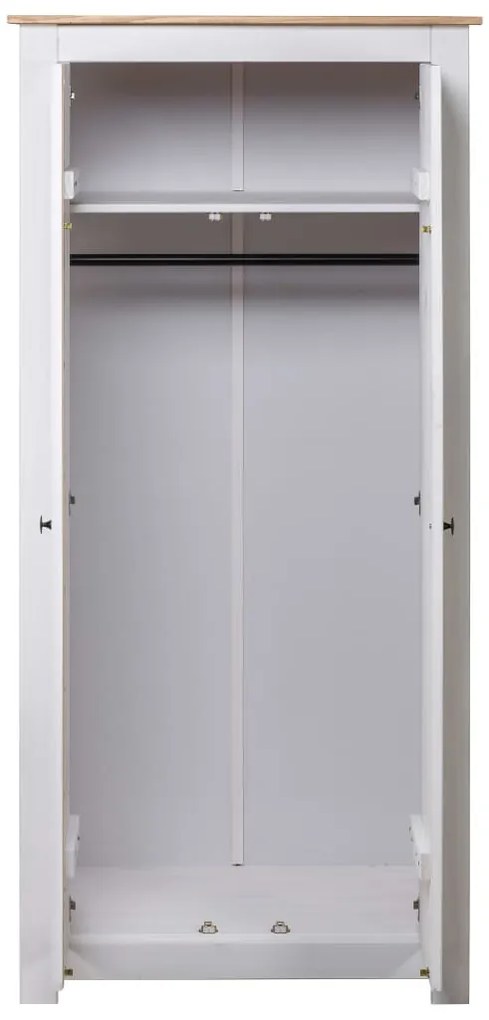Roupeiro branco 80x50x171,5 cm pinho Panamá maciço