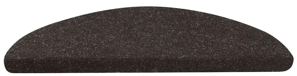 Tapetes de escada adesivos 20 pcs 56x17x3 cm preto