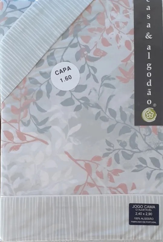 Jogo de lençóis 100% algodão - MADRID da Casa&Algodão: cama 160cm - 1 lençol superior 240 x 290 cm + 1 lençol capa ajustavel 160 x 200 + 30 cm +  2 fronha almofada 50x70 cm
