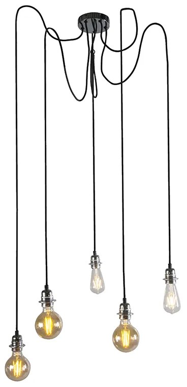 Candeeiro cromado moderno suspenso - Cava 5 Moderno