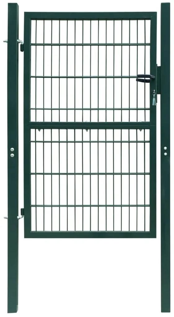 141752 vidaXL Portão de cerca (individual) 2D 106x230 cm verde