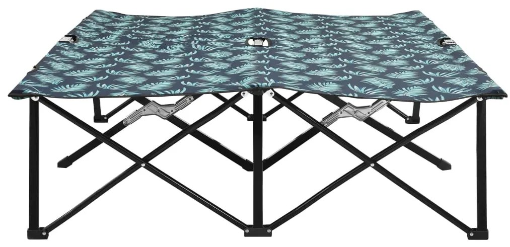 Espreguiçadeira/cama dobrável p/ 2 pessoas aço estampagem folha