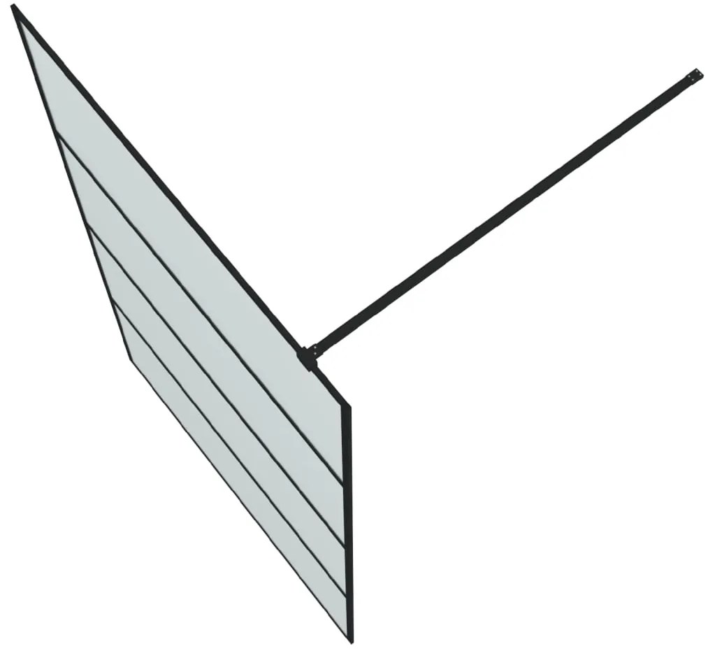 Divisória de chuveiro 115x195 cm vidro opaco ESG preto