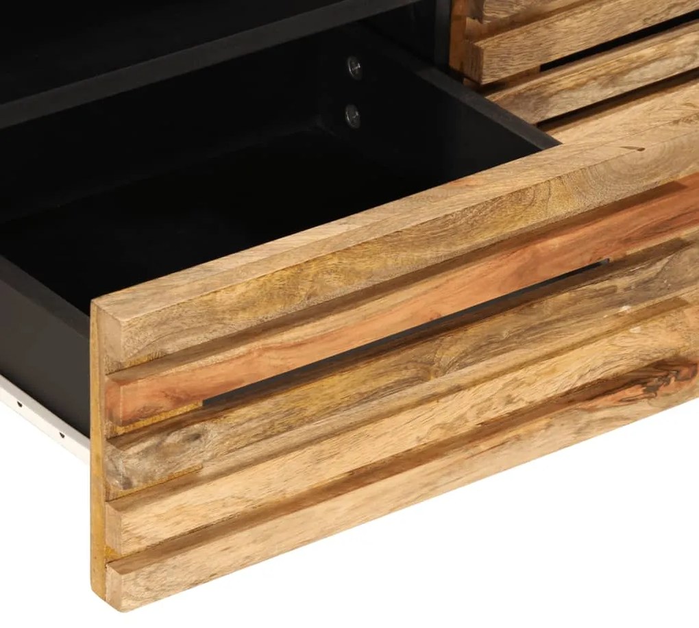 Mesa de centro 80x55x40 cm madeira de mangueira áspera maciça