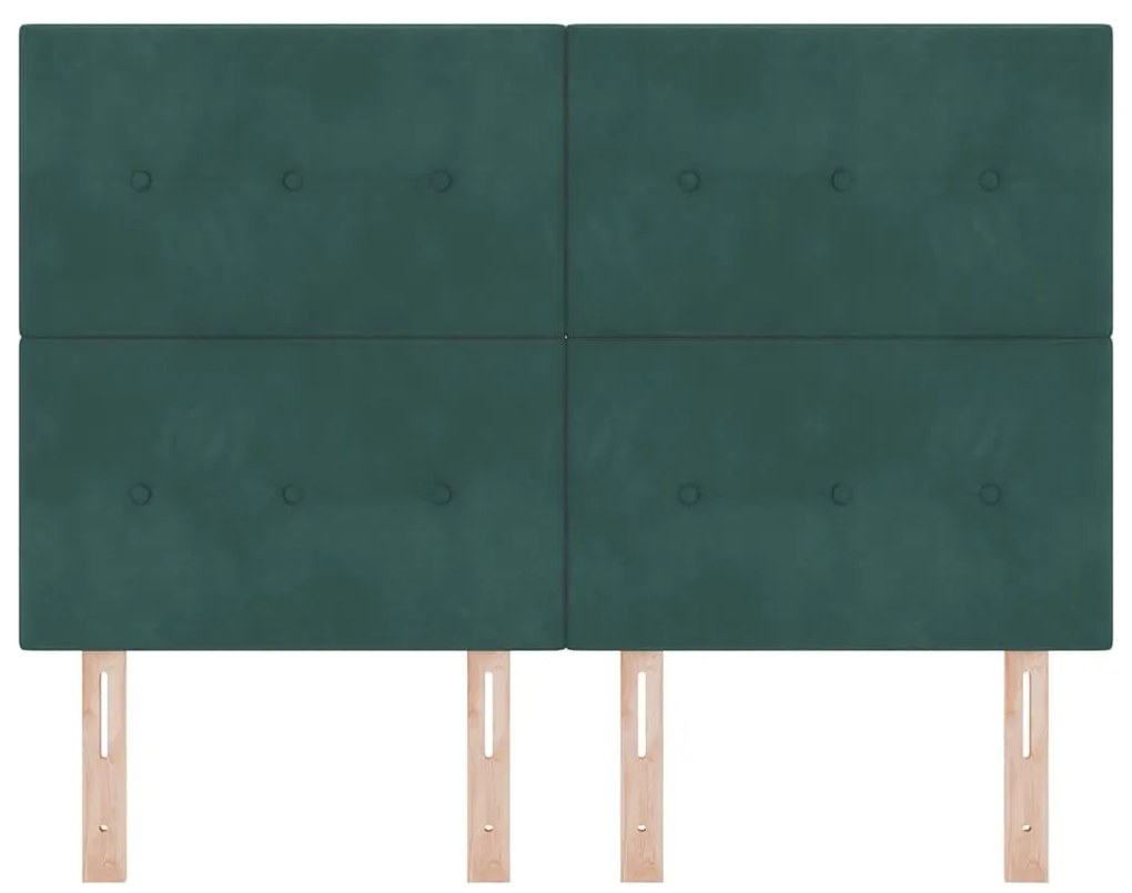 Cabeceira LED Verde Escuro 72 cm Veludo