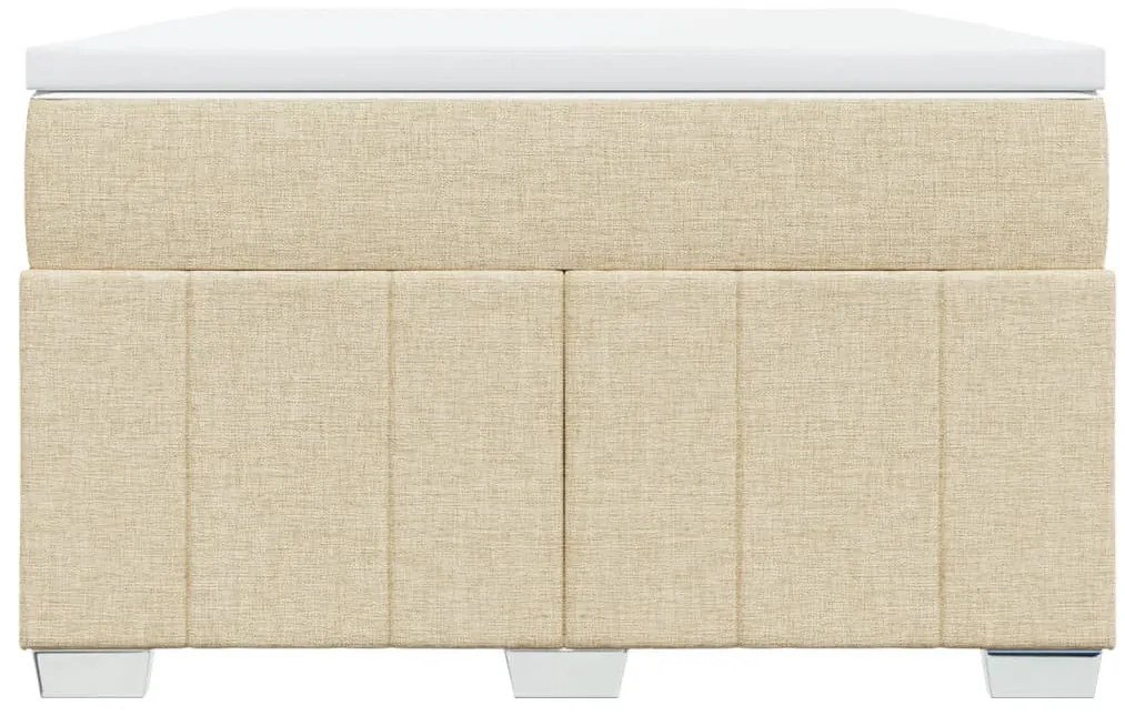 Cama boxspring com colchão 120x190 cm tecido cor creme