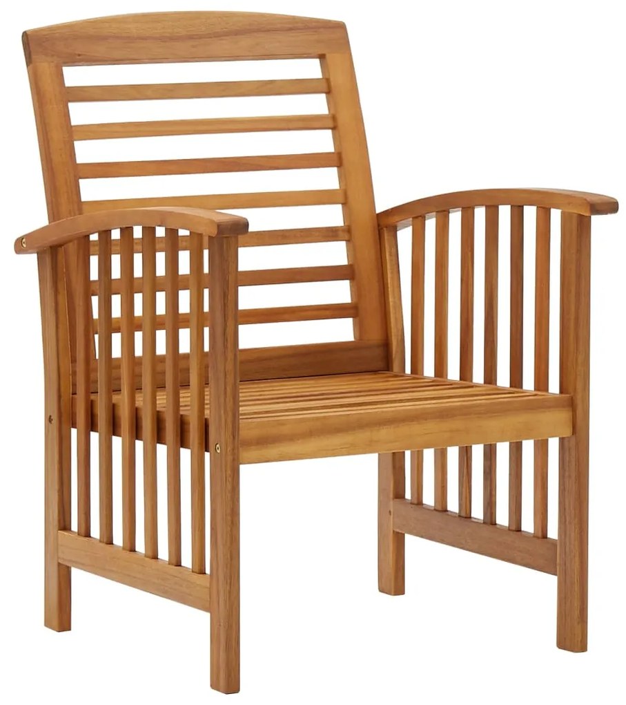 5 pcs conjunto lounge de jardim madeira de acácia maciça