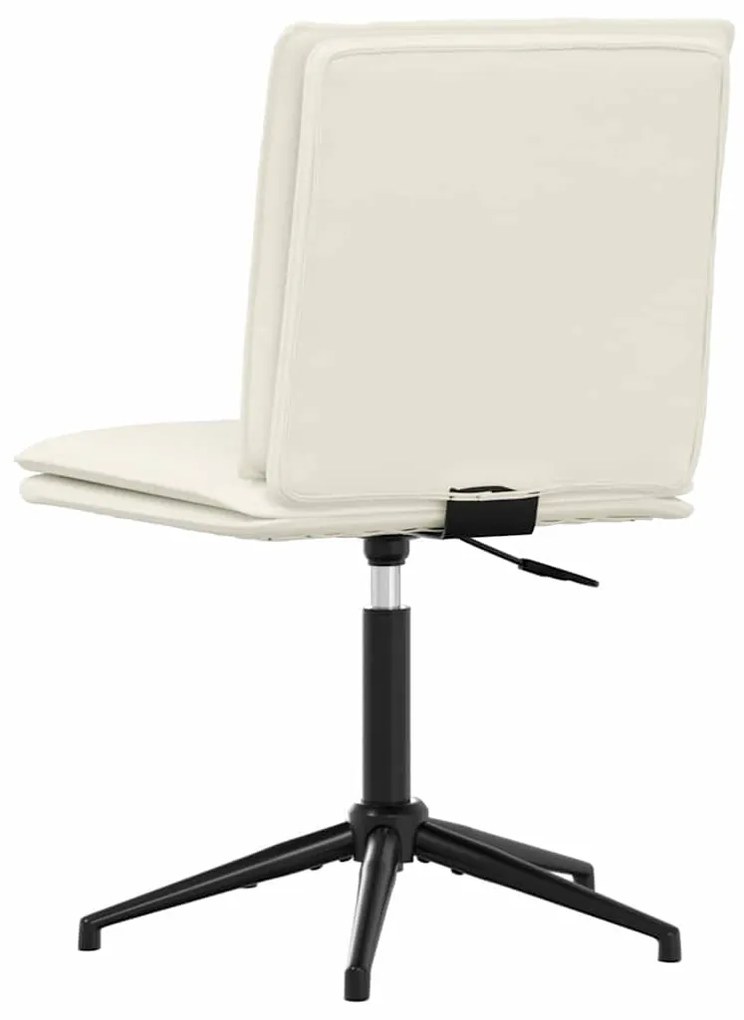 Cadeiras de jantar 2 pcs veludo cor creme