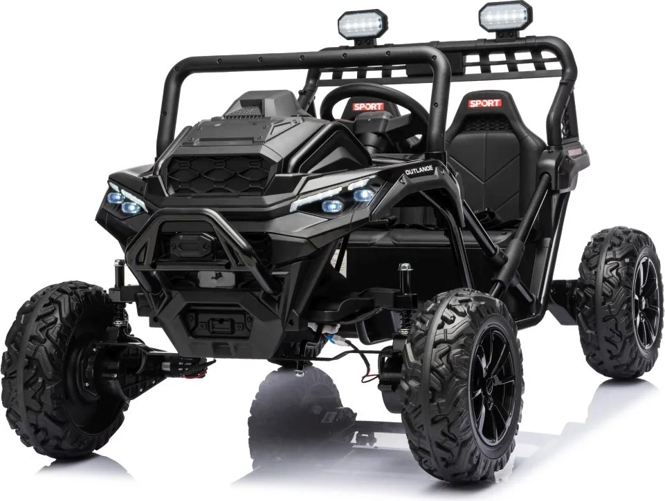 Carro elétrico para Crianças 3 a 8 anos, 12V 4x4 Buggy Sport OUTLAND, Rodas de espuma EVA, Controle remoto Preto