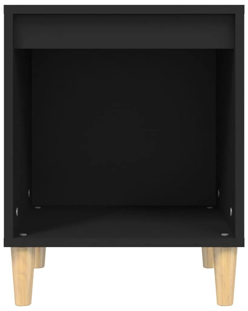 Mesa de cabeceira 40x35x50 cm derivados de madeira preto