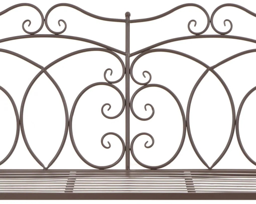 Banco de jardim 104 cm ferro antigo castanho