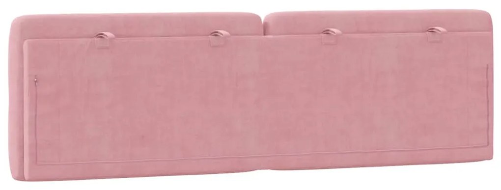 Almofadão de cabeceira 160 cm veludo rosa