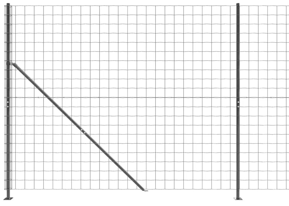 Cerca de malha de arame com flange 2,2x25 m antracite