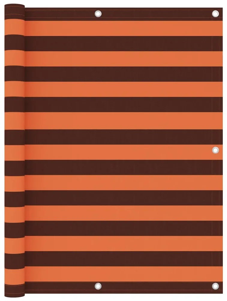 Tela de varanda 120x300 cm tecido Oxford laranja e castanho