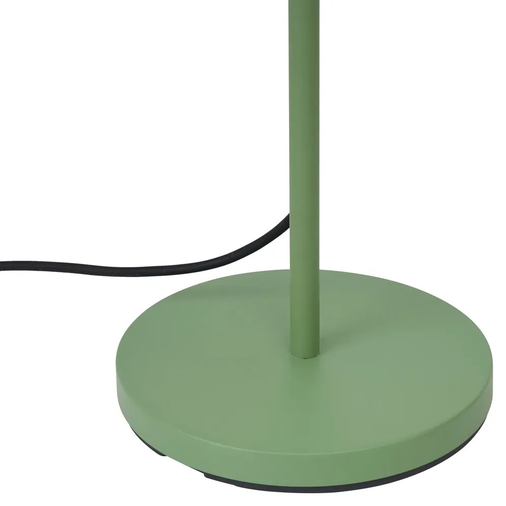 Candeeiro de pé para exterior verde com abajur branco IP65 - Virginia Moderno