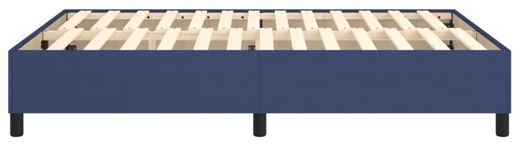 Estrutura de cama sem colchão 140x190 cm tecido azul
