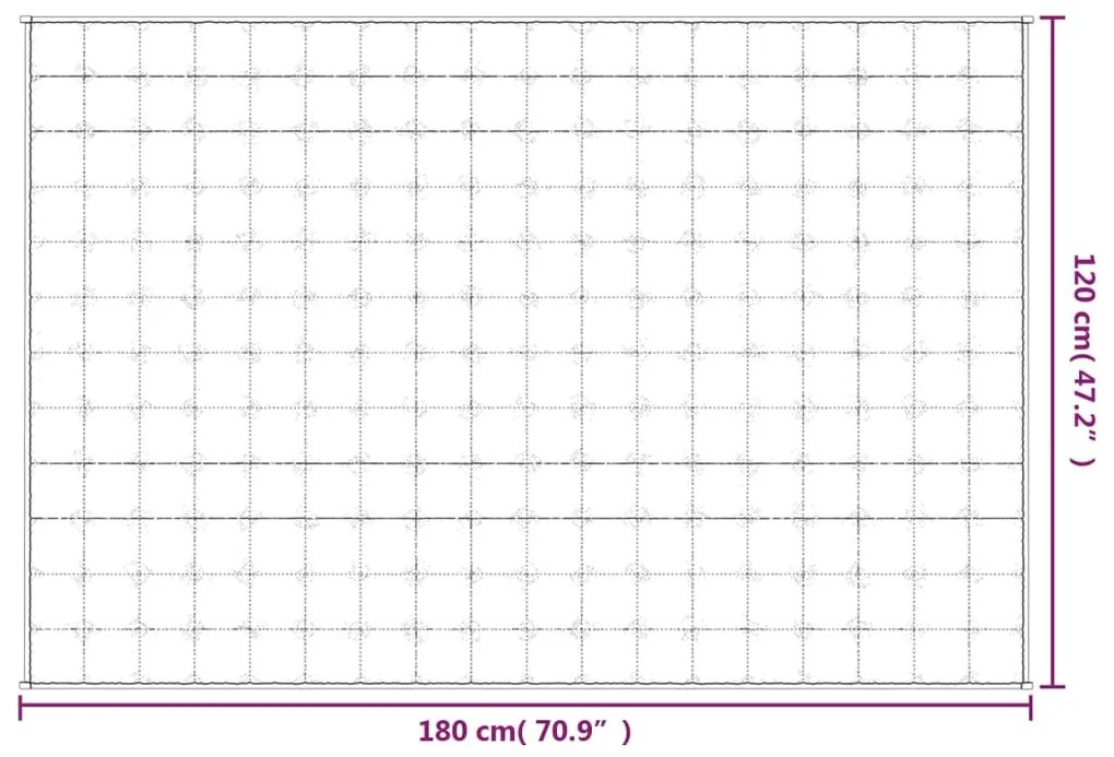 Manta pesada 9 kg 120x180 cm tecido cinza