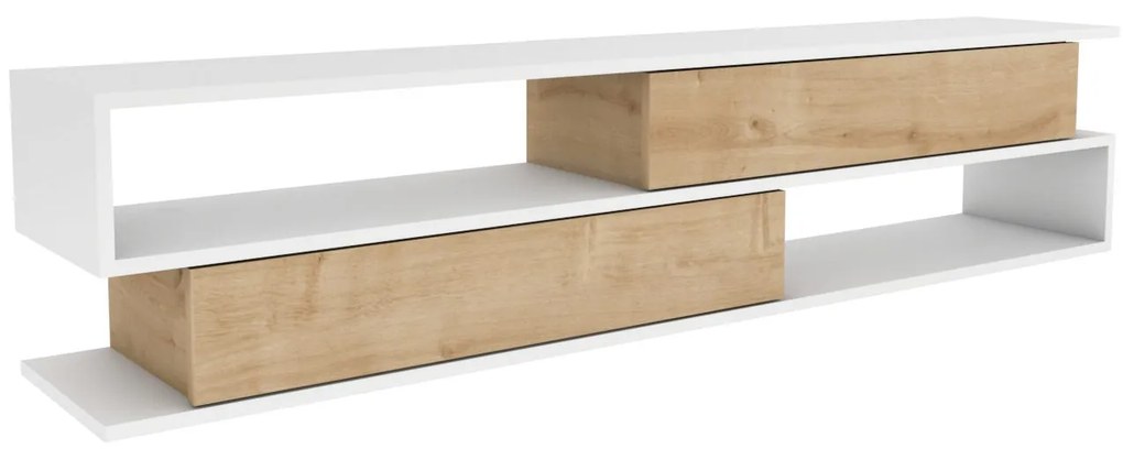 Suporte para TV Cortez – Branco Carvalho – 160 cm x 35,3 cm x 38,6 cm