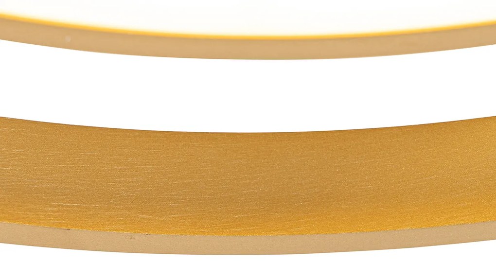 Ventilador de teto dourado 46,5cm incl. LED com controlo remoto - Kees Design