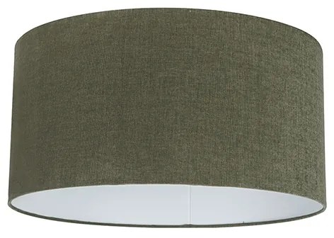 Abajur de tecido verde escuro 50/50/25