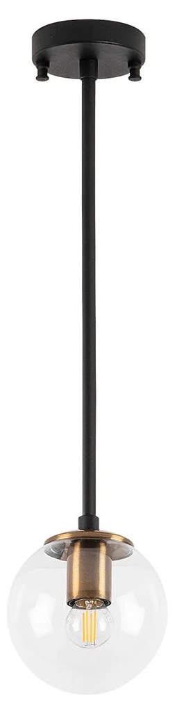 Candeeiro de Teto Akkas – Preto – 15 x 15 x 61 cm