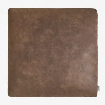 Almofada Quadrada 50x50 Cm Estofada Bruna Camurça Café Castanho - Sklum