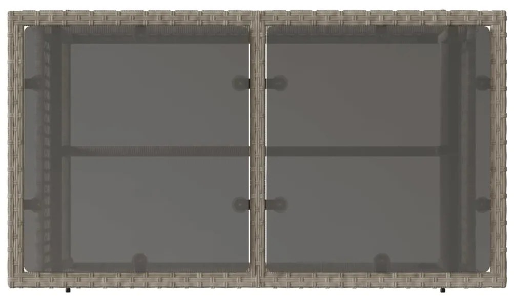 4 pcs conj. sofás jardim c/ almofadões vime PE/vidro