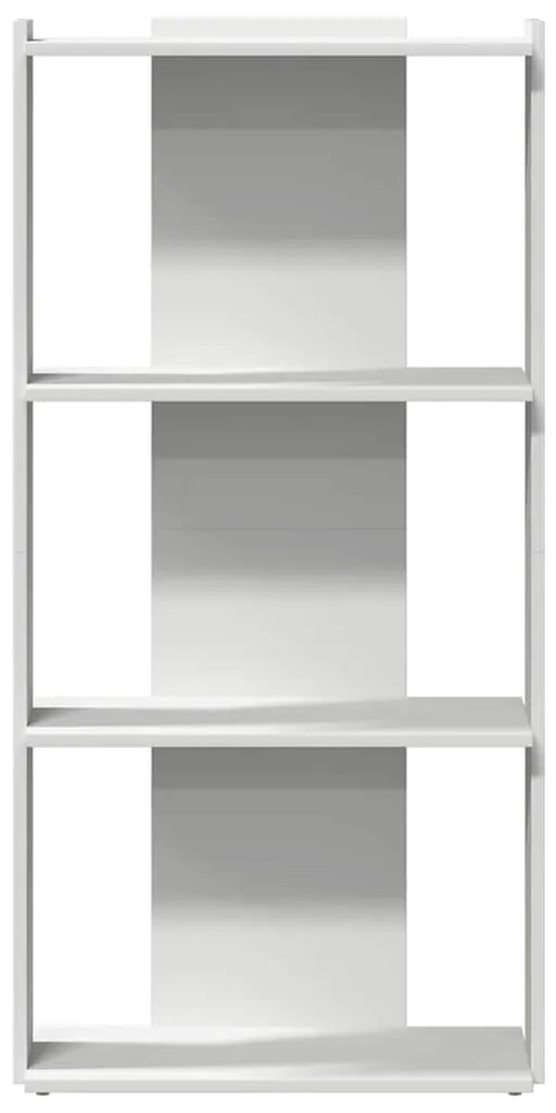 Estante 3-Tier Branco 60x30x120 cm Madeira Engenheirada
