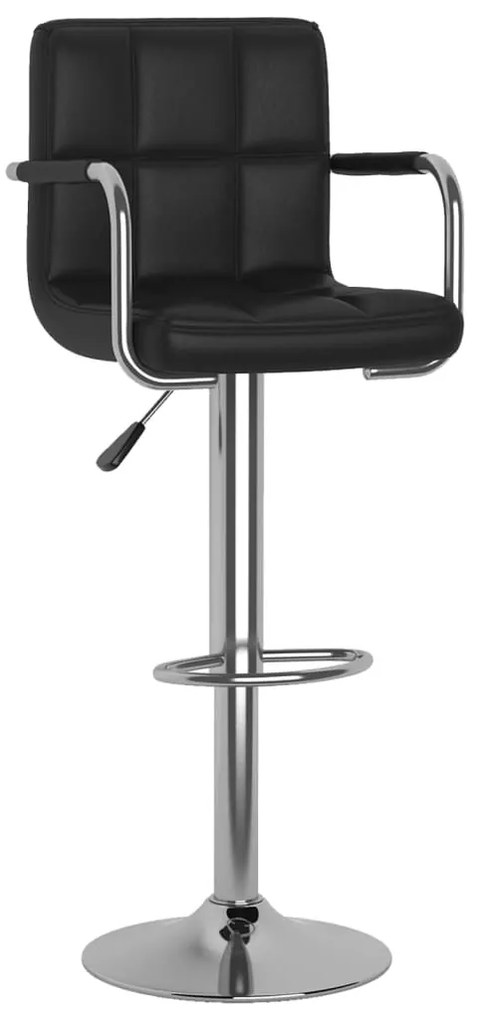 Bancos de bar 2 pcs couro artificial preto