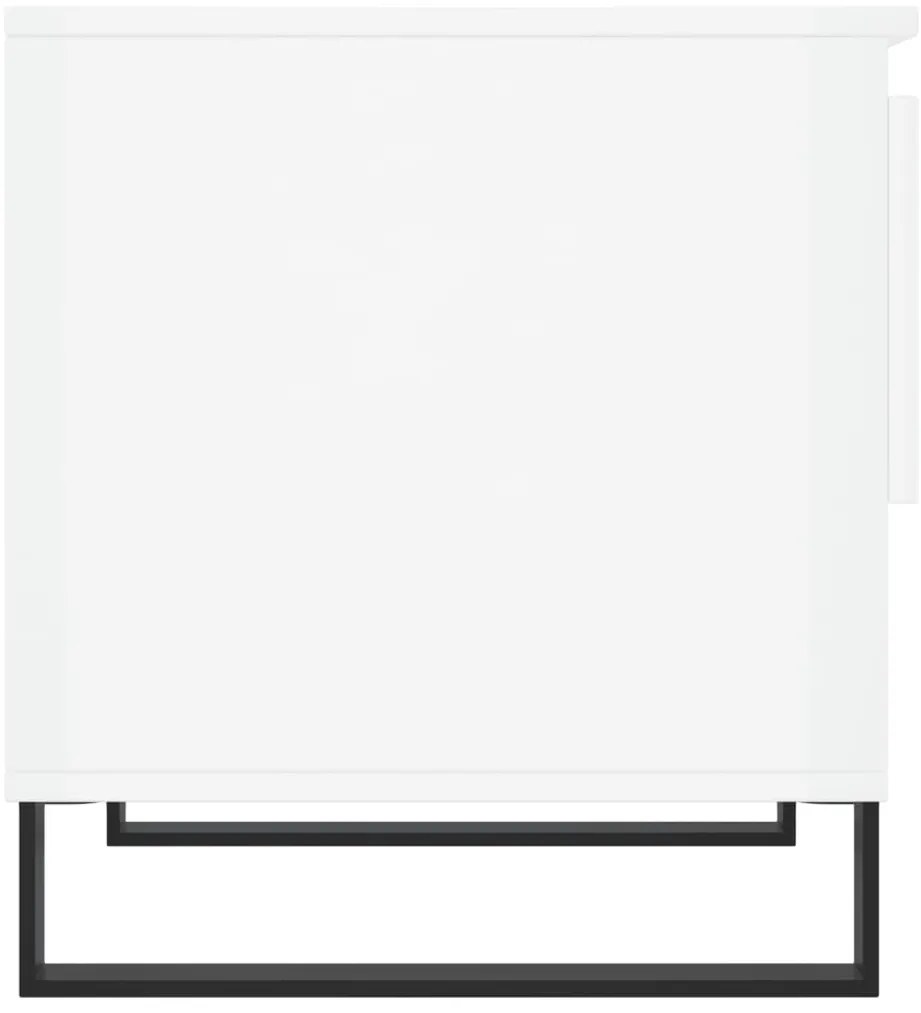 Mesas de centro 2pcs 50x46x50cm deriv. madeira branco brilhante