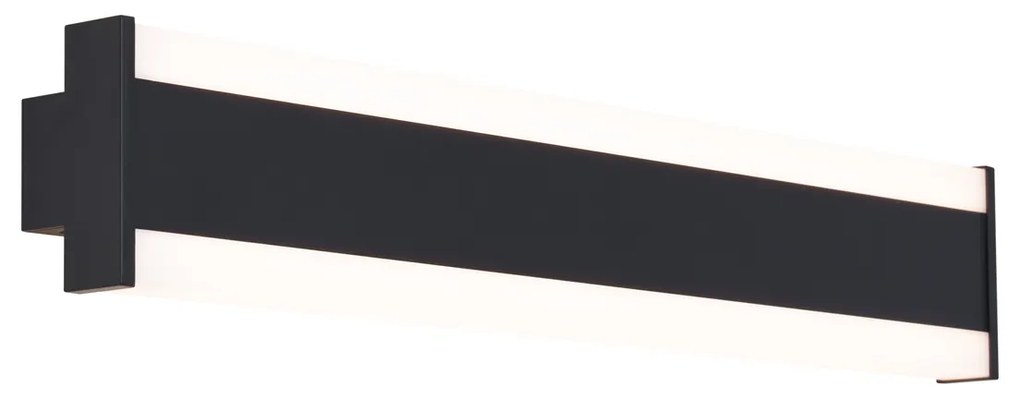 Candeeiro de Parede Moderno Preto CCT 60cm incl. LED IP54 - Vanya