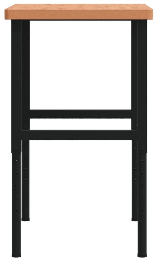Bancada retangular 100x60x(73-99,5) cm madeira de faia maciça