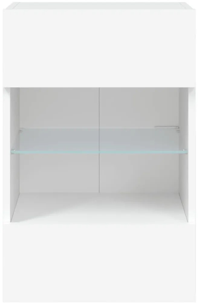 Móvel de parede para TV com luzes LED 40x30x60,5 cm branco