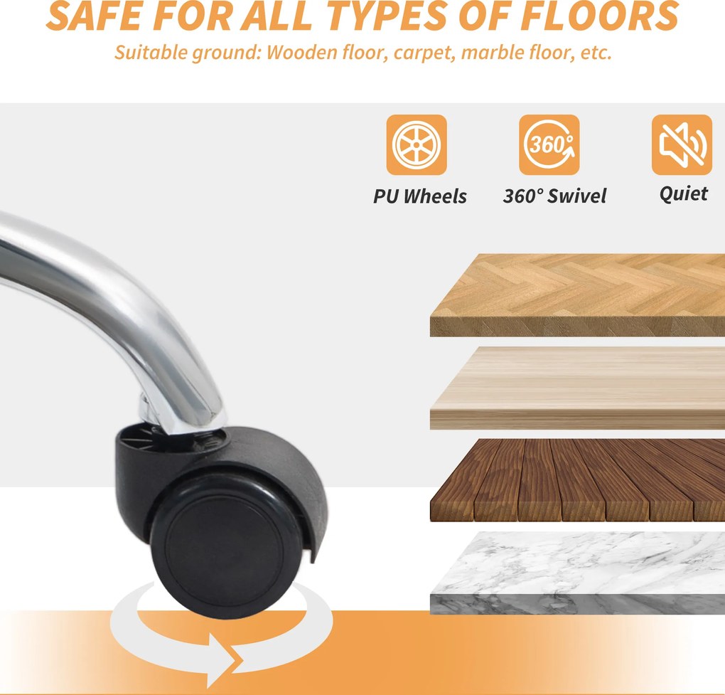 Cadeira de Escritório com Suporte Lombar Inflável Estofada em PU e Encosto Reclinável 65x76x113-121 cm Castanho