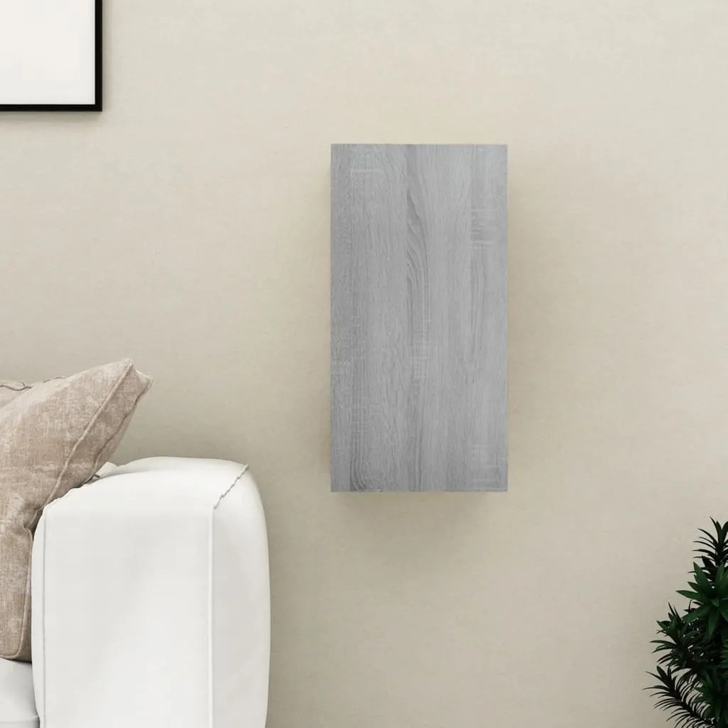 vidaXL Móvel de TV 30,5x30x60 cm derivados de madeira cinzento sonoma