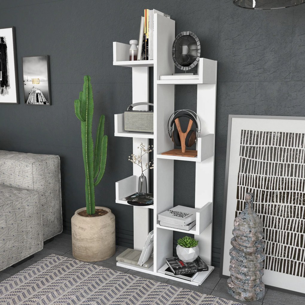 Estante Luisa – Branco – 50 cm x 22 cm x 137 cm