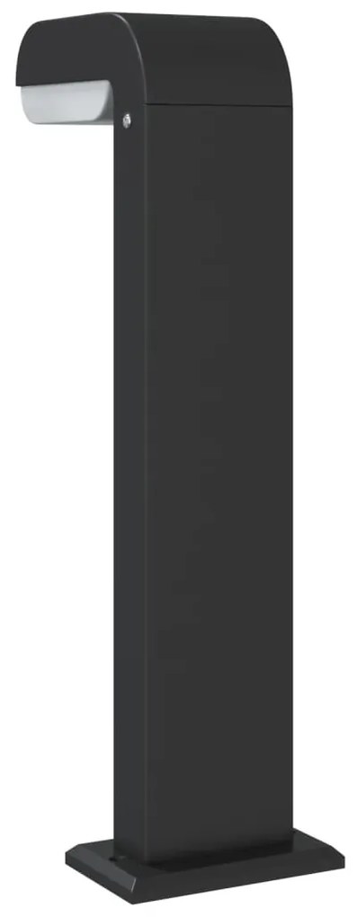 Candeeiros de chão p/ exterior 3pcs 50cm alumínio fundido preto