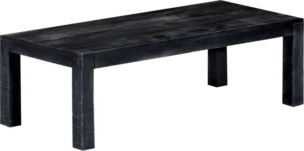 Mesa de centro 110x50x35 cm madeira de mangueira maciça preto