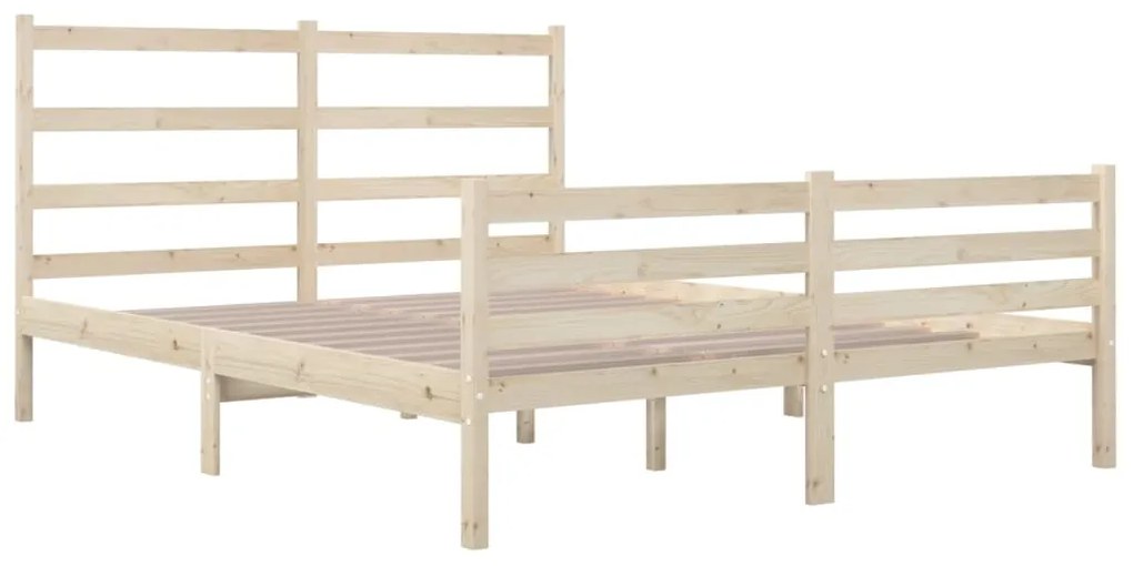 Estrutura de cama pequena casal 120x190 cm pinho maciço