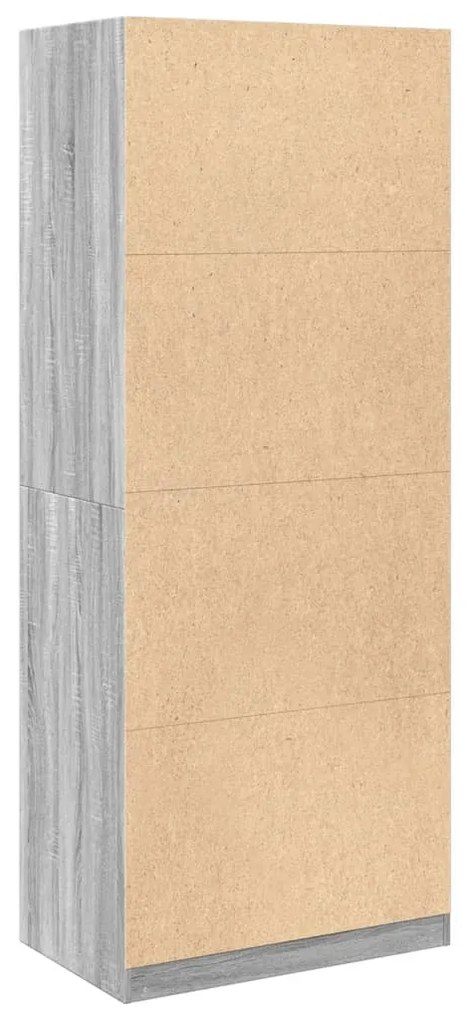 Roupeiro 80x50x200 cm derivados de madeira cinzento sonoma