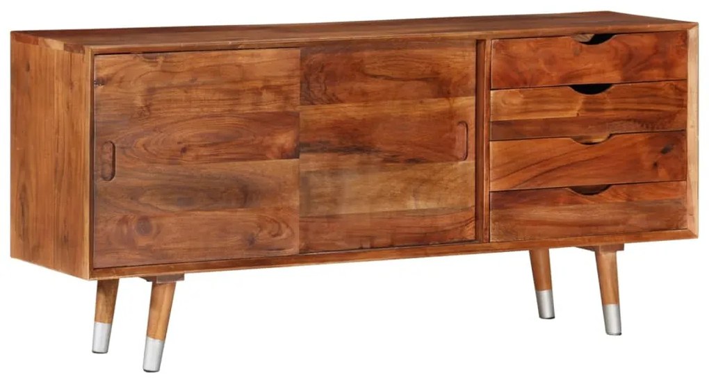 Móvel de TV 118x30x55 cm madeira de acácia maciça