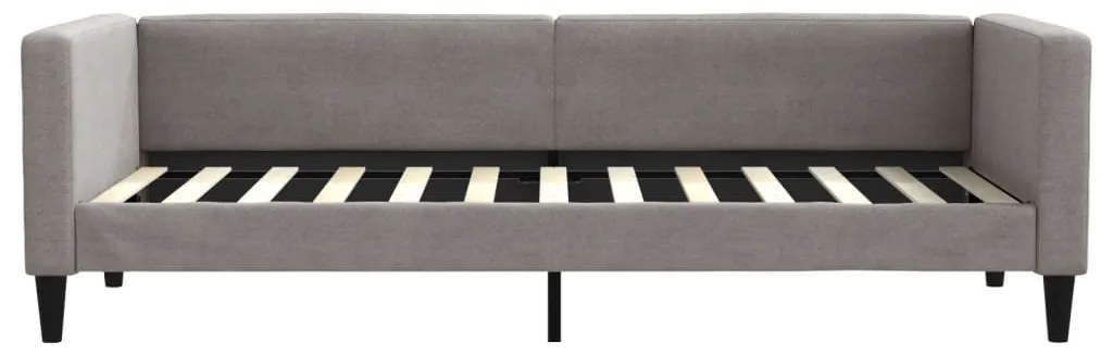 Sofá-cama 80x200 cm tecido cinzento-acastanhado