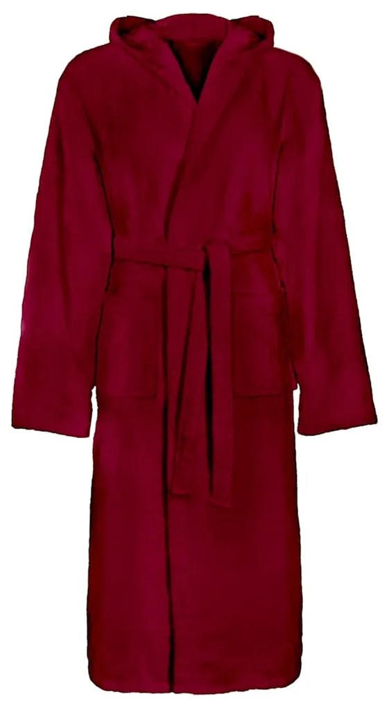 vidaXL Roupão de banho KINN Vermelho S Algodão