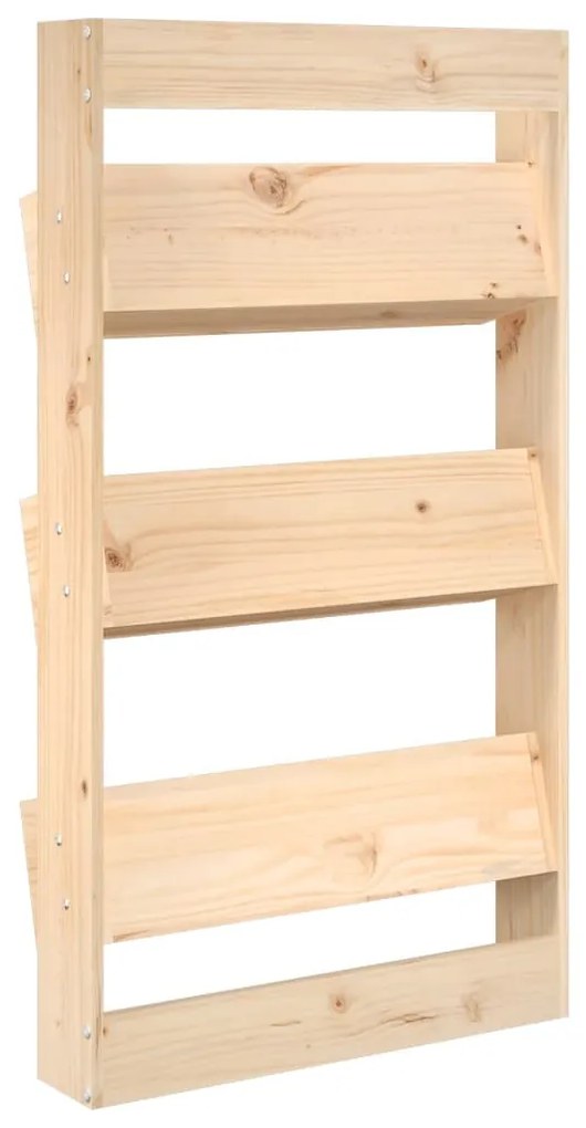 Floreira de parede com 3 caixas 60x18,5x110 cm pinho maciço