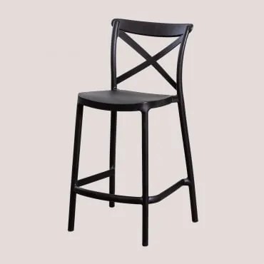 Pacote De 4 Bancos Altos De Jardim Empilháveis Otax Preto & ↑65 Cm - Sklum