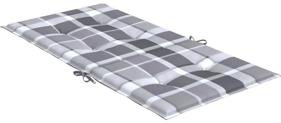 Almofadões lombares cadeiras jardim 2pcs oxford xadrez cinza