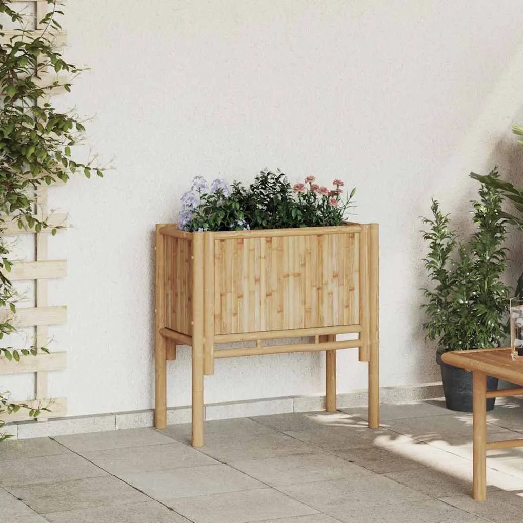 vidaXL Canteiro de jardim elevado Castanho 70 x 35 x 70 cm Bambu