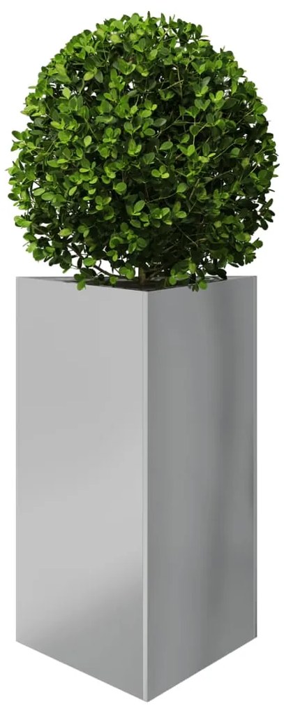 Vaso/floreira de jardim triangular 50x43x75 cm aço galvanizado